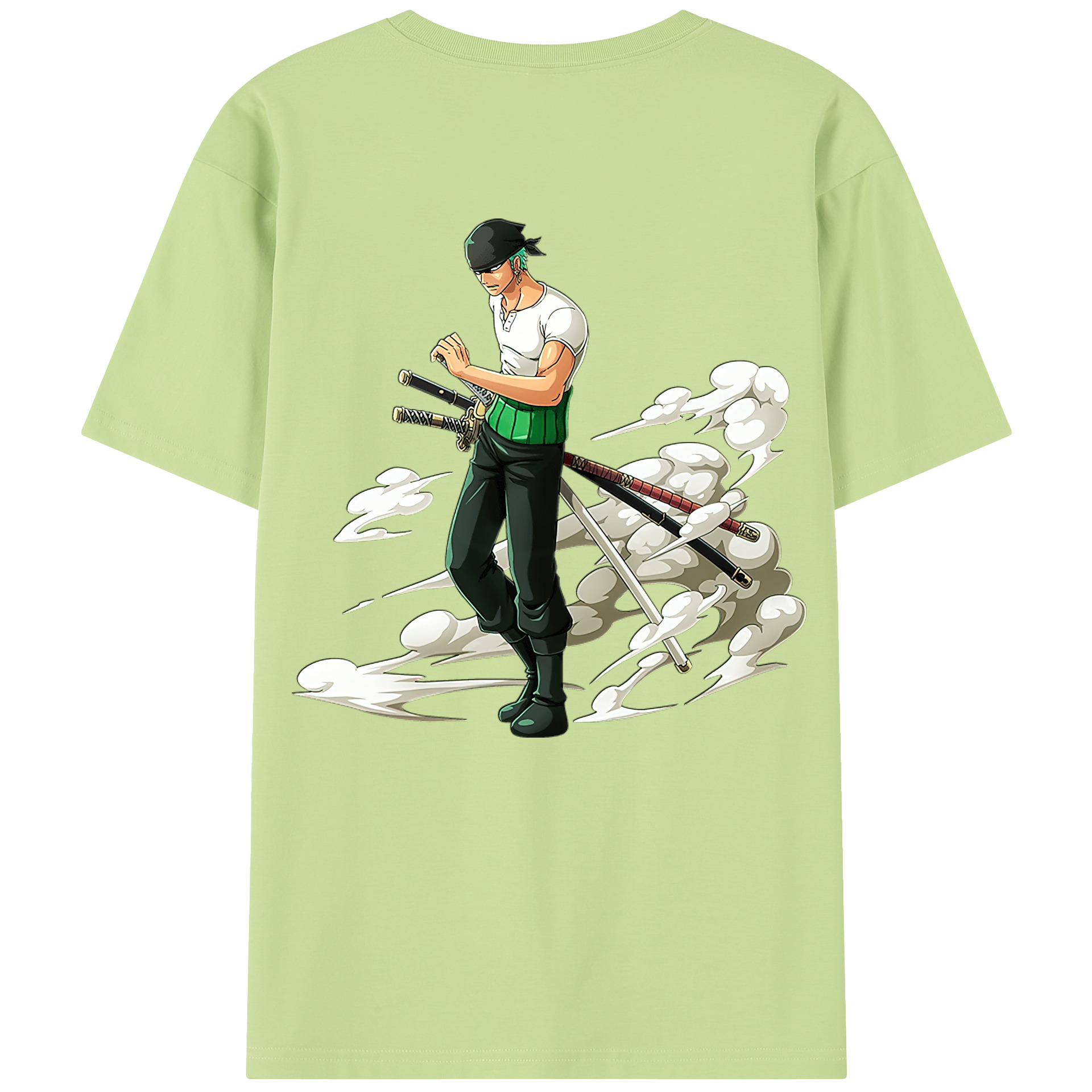 ワンピース ロロノア・ゾロ ONE PIECE Roronoa Zoro 綿100％半袖Tシャツ（背面プリント）